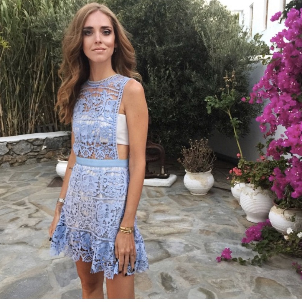 NWT Self-Portrait Blue Lace Dress